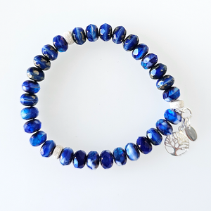 Vibrant blue Czech glass stretch bracelet Vibrant blue Czech glass stretch bracelet