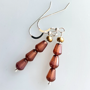 Rose droplets hook earrings Rose droplets hook earrings