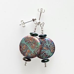 Hot metallic multi disc post earrings Hot metallic multi disc post earrings
