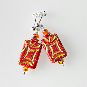 Rustic coral post earrings Rustic coral post earrings