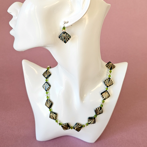 Green/golden diafan necklace Green/golden diafan necklace