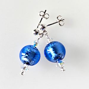 Sky blue Murano post earrings Sky blue Murano post earrings