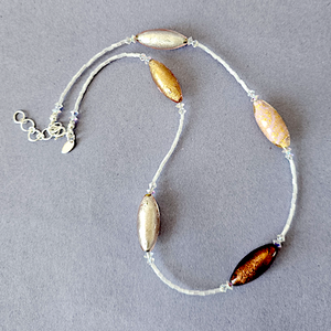 Warm Murano glass torpedo necklace Warm Murano glass torpedo necklace