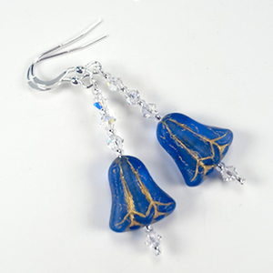 Blue bell hook earrings Blue bell hook earrings