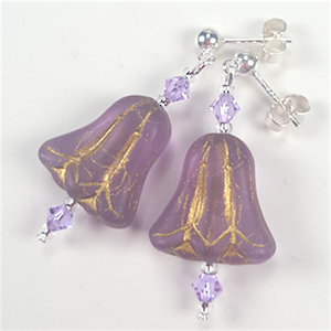 Pink bell post earrings Pink bell post earrings