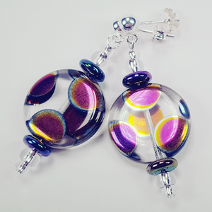 Clear disc spot post earrings Clear disc spot post earrings