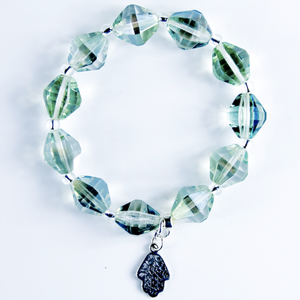 Mint green Czech glass stretch bracelet Mint green Czech glass stretch bracelet