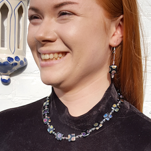 Black square multi spot necklace Black square multi spot necklace