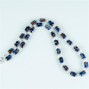 Blue multi spot Czech glass necklace Blue multi spot Czech glass necklace