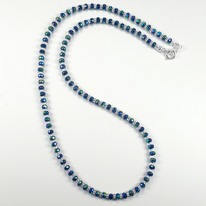 Electroplated hematite donut necklace Electroplated hematite donut necklace