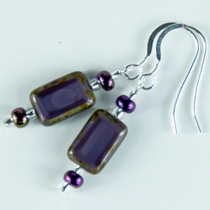 Purple Picasso lozenge hook earrings Purple Picasso lozenge hook earrings