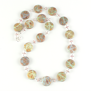 Iridescent, matt pastel shades, Czech glass necklace Iridescent, matt pastel shades, Czech glass necklace