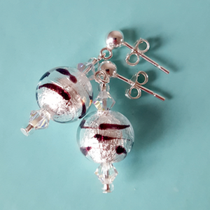 Silver foil 10mm post earrings Silver foil 10mm post earrings