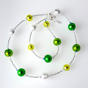 Lime green mix, Murano necklace Lime green mix, Murano necklace