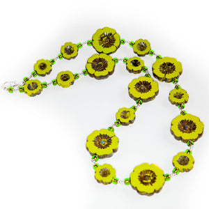 Green Cut flower necklace Green Cut flower necklace