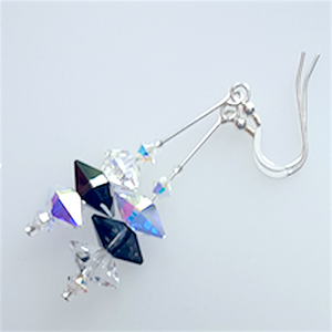 Monochrome spike crystal hook earrings Monochrome spike crystal hook earrings