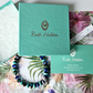 Turquoise/cobalt glass stretch bracelet