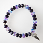 Rich purple mix stretch glass bracelet