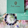 Rich purple mix stretch glass bracelet