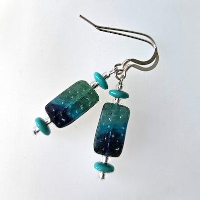 Coastline colours hook earrings