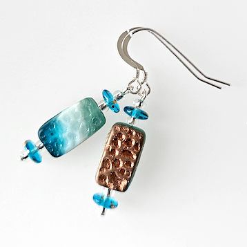 Coastline colours hook earrings