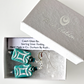 Rustic Aqua/white rectangle hook earrings
