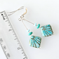Turquoise diafan hook earrings