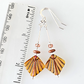 Peachy/apricot diafan hook earrings