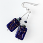 Rustic royal tones hook earrings