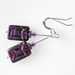 Rustic, rich purple hook eariings