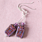 Rustic, rich purple hook eariings