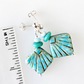 Turquoise diafan post earrings