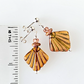 Peachy/apricot diafan post earrings