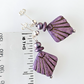 Purple diafan post earrings