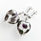 Multi spot clear Czech glass post earrings