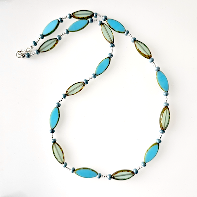 Aqua torpedo necklace