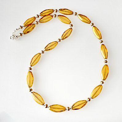 Golden rhombus necklace