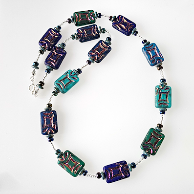 Rustic royal tones necklace