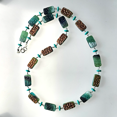 Coastline colours glass necklace