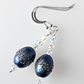 Midnight blue Lampwork hook earrings