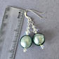 Grey Murano hook earrings