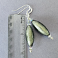 Grey Murano torpedo hook earrings
