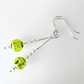 Citrus green Murano glass hook earrings