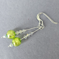 Citrus green Murano glass hook earrings
