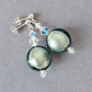 Grey Murano post earrings