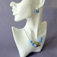 Pale blue Murano drum necklace