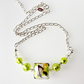 Citris green Murano lampwork necklace