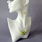 Citris green Murano lampwork necklace