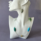 Grey Murano torpedo hook earrings