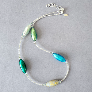 Cool Murano glass, torpedo necklace